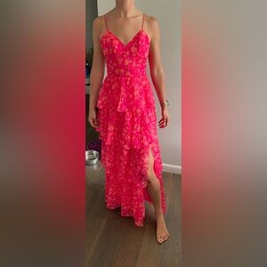 Amanda Uprichard pink and orange floral dress